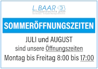 Sommeröffnungszeiten 2024